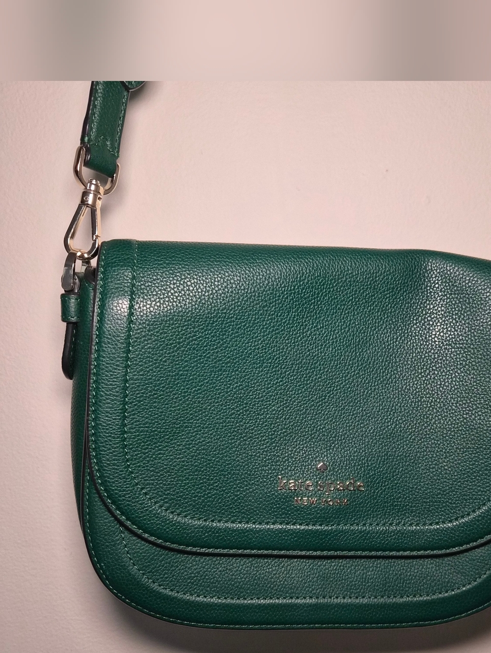 EUC Kate Spade New York Blake Saddle Bag Deep Jade (Green) - Picture 2 of 13